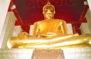 Gold Buddha in Temple, Ayutthaya
